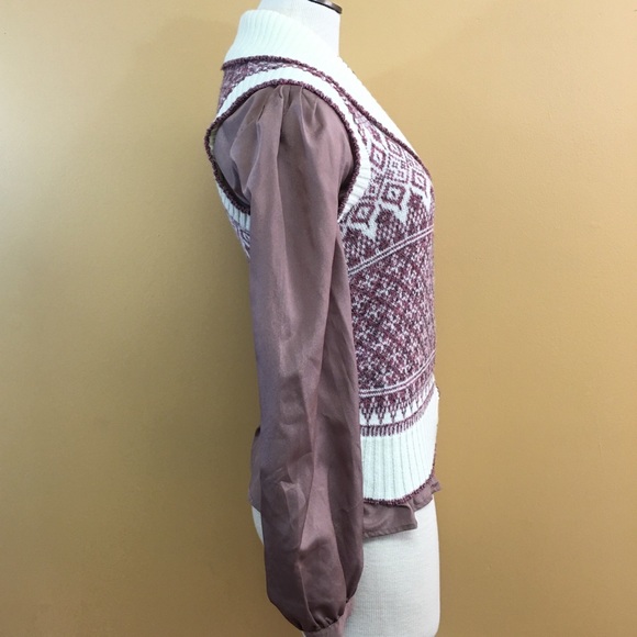 Vintage Sleeveless Button Down Sweater & Blouse - Picture 2 of 8